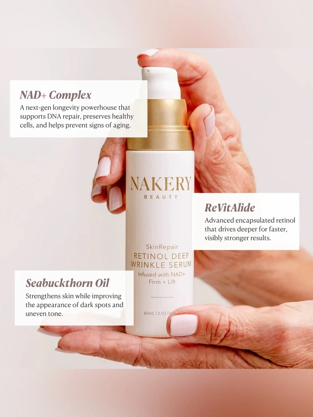 Nakery Beauty SkinRepair Retinol Deep Wrinkle Serum- firming, lifting, smoothing